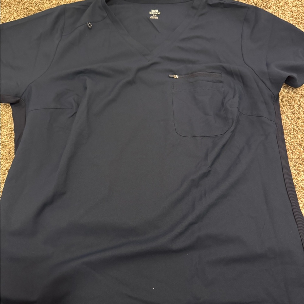 Woman’s Navy Blue classic scrub top
